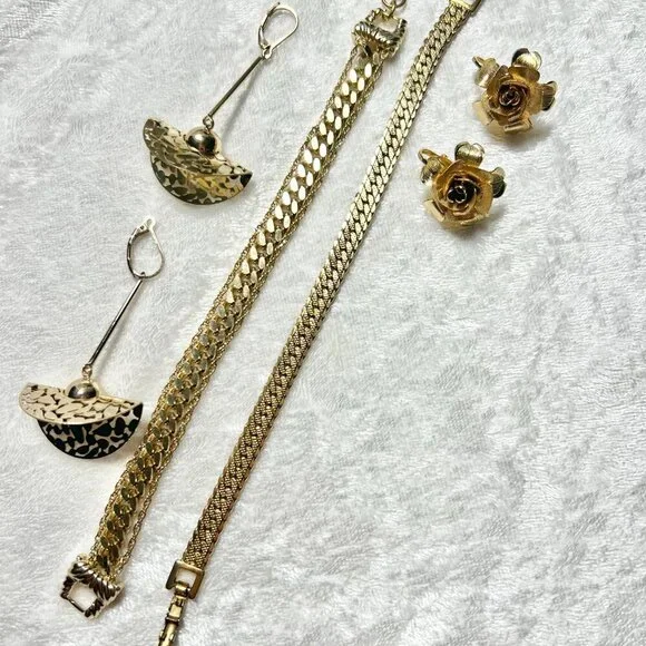 Mother of pearl MOP shell statement necklace, brooches, bracelet , earrings - Picture 4 of 16